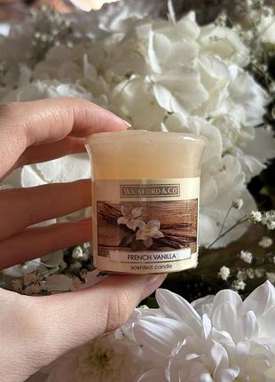 Ароматична вотивна свічка wickford&co французька ваніль арома парфумована yankee candle