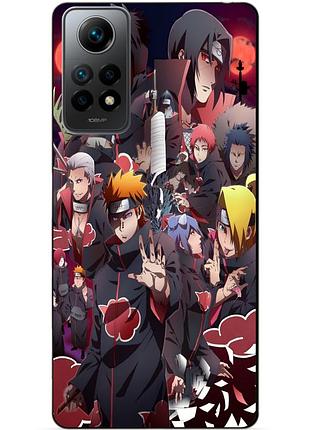 Силиконовый бампер чехол для xiaomi redmi note 12 pro с рисунком наруто аниме naruto