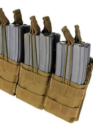 Подсумок condor triple stacker m4 mag pouch coyote brown ma44-498