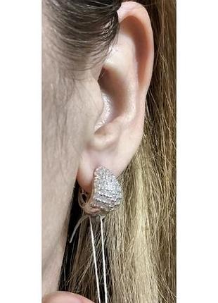 Серебряные серьги "безе"арт.2453р