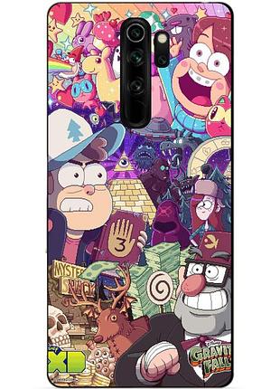 Силиконовый бампер чехол для xiaomi redmi note 8 pro с картинкой гравити фолз
