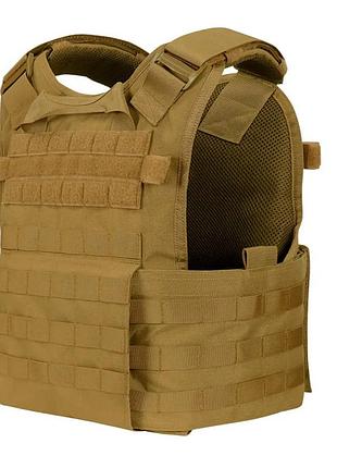 Жилет тактичний condor modular operator plate carrier із кишенями під м'які бічні пластини койот mopc-498