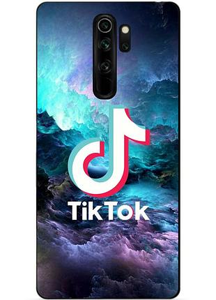 Силиконовый бампер чехол для xiaomi redmi note 8 pro с рисунком tik tok
