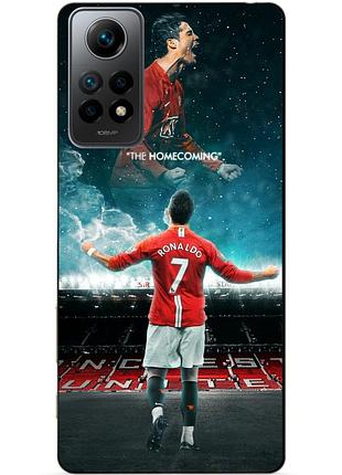Силиконовый бампер чехол для xiaomi redmi note 12 pro с рисунком роналдо мю ronaldo