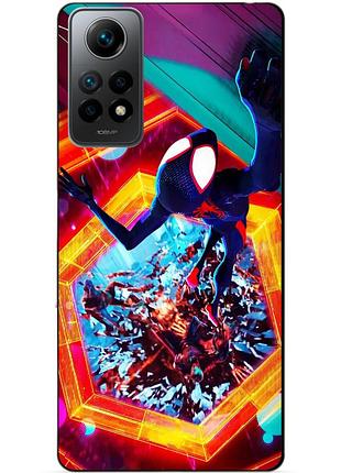 Силиконовый бампер чехол для xiaomi redmi note 12 pro с картинкой человек паук spider man