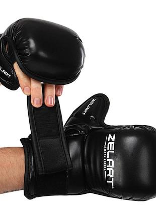 Перчатки крабы спаринговые для mma s-xl цвета в ассортименте черный, l