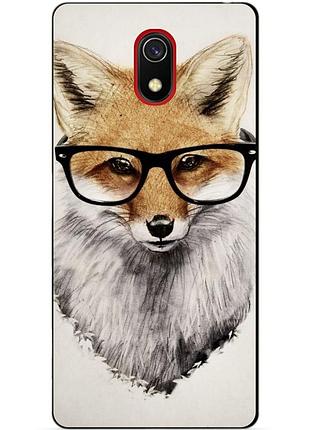 Силіконовий бампер чохол для xiaomi redmi 8a з малюнком лисиця