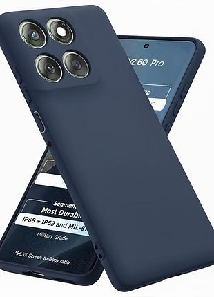 Чохол fiji full soft premium для motorola edge 60 pro протиударний бампер з мікрофіброю dark blue