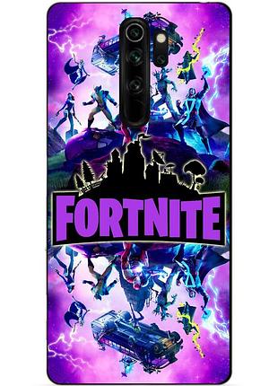 Силиконовый чехол бампер для xiaomi redmi note 8 pro с рисунком fortnite marvel