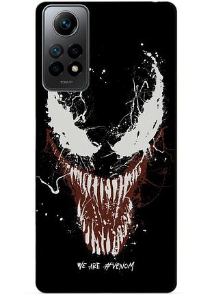 Силиконовый бампер чехол для xiaomi redmi note 12 pro с рисунком веном