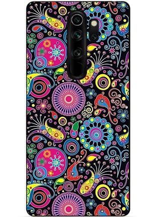 Силиконовый чехол бампер для xiaomi redmi note 8 pro с рисунком восточные узоры