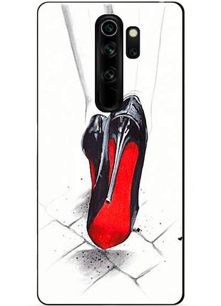 Силиконовый чехол бампер для xiaomi redmi note 8 pro с рисунком лабутены