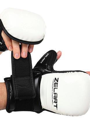 Перчатки крабы спаринговые для mma s-xl цвета в ассортименте белый, xl