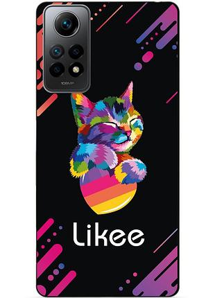 Силиконовый бампер чехол для xiaomi redmi note 12 pro с рисунком likee