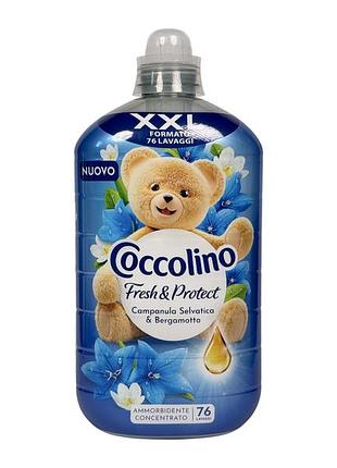 Кондиционер для белья coccolino фреш и защита дикого колокольчика и бергамот fresh & protect campanula selvatica & bergamotto, 76
