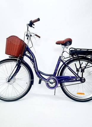 Электровелосипед dorozhnik akvamarin 26" (36v 500w, 16000ah) пластиковый бокс