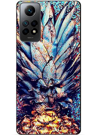 Силиконовый бампер чехол для xiaomi redmi note 12 pro с рисунком ананас