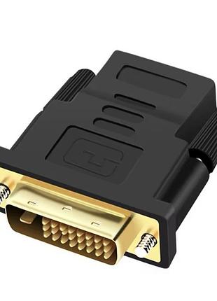 Адаптер переходник dvi 24+1 (папа) на hdmi (мама)