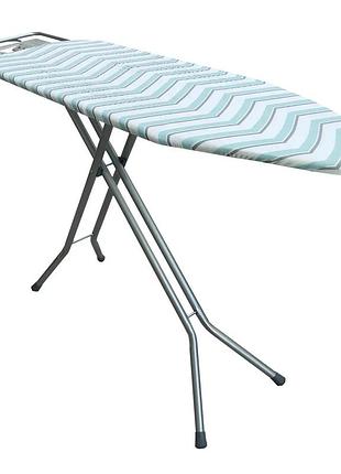 Доска гладильная casa si elegance 125x41 grey/blue zigzag (cs93589g)