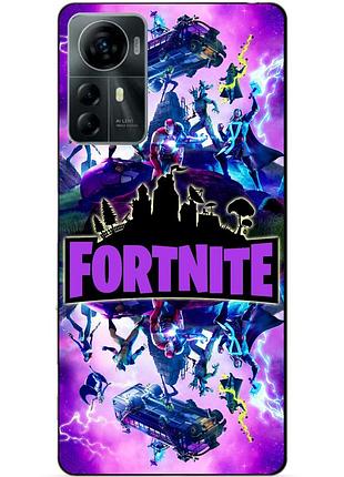 Силиконовый чехол бампер для zte blade a72s с рисунком fortnite marvel фортнайт марвел
