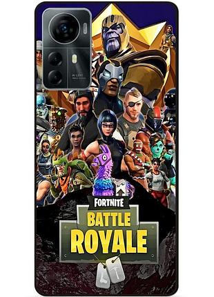 Силіконовий чохол бампер для zte blade a72s з малюнком фортнайт fortnite