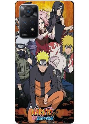 Силиконовый бампер чехол для xiaomi redmi note 11 pro аниме naruto