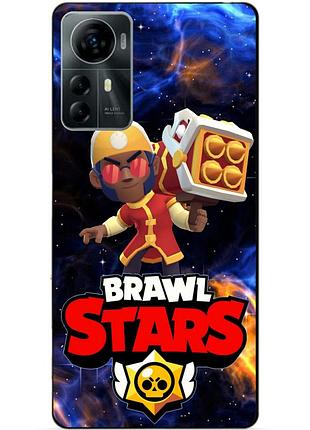 Силиконовый чехол бампер для zte blade a72s с героем космический бравл брок