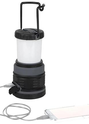 Кемпинговая лампа аккумуляторная bo-camp delta high power led 200 lumen black/anthracite (5818891)