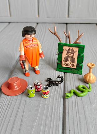 Ігровий набір playmobil ковбой з плакатом розшукується (9083)