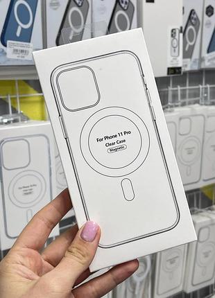Прозорий чохол для iphone 11 pro з magsafe та закритою камерою, магнітний чохол з захистом камери iphone 11 pro