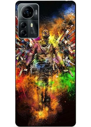 Силиконовый чехол бампер для zte blade a72s с рисунком воин контр-страйк counter-strike
