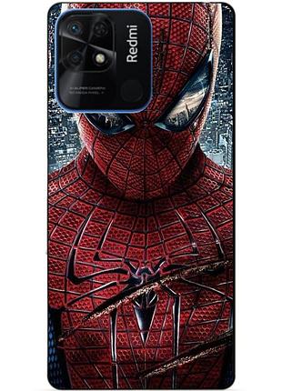 Силіконовий бампер чохол для xiaomi redmi 10c з малюнком людина павук spider man