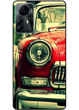 Силиконовый чехол бампер для zte blade a72s с рисунком ретро авто chevrolet машина