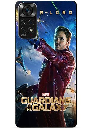Силиконовый бампер чехол для xiaomi redmi note 11 pro звездный лорд стражи галактики star lord