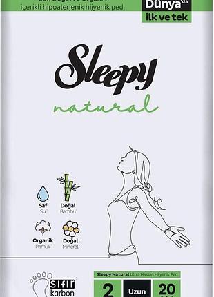 Гигиенические прокладки sleepy natural long 20 шт