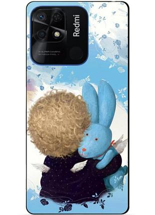 Силиконовый бампер чехол для xiaomi redmi 10c с рисунком любимый зайка