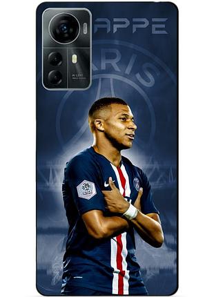 Силиконовый бампер чехол для zte blade a72s с рисунком мбаппе псж mbappe