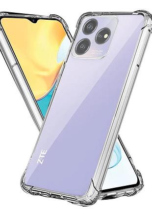 Чехол fiji proof для zte blade a73 прозрачный бампер с усиленными бортами transparent