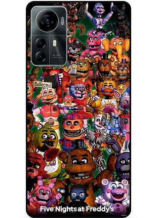 Силіконовий бампер чохол для zte blade a72s з малюнком аніматроніки freddy фредді