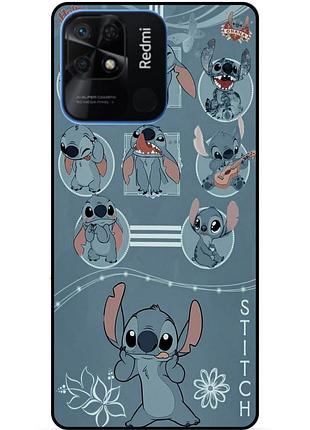 Силиконовый бампер чехол для xiaomi redmi 10c с картинкой стич stitch лило