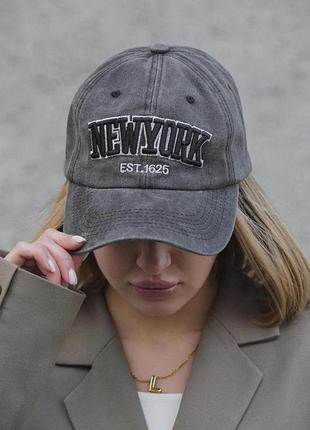 Женская кепка бейсболка without new york gray
