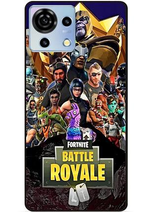 Чехол силиконовый бампер для zte blade v50 vita с рисунком фортнайт fortnite