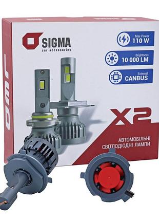 Led лампа sigma x2 55w h4 h/l canbus