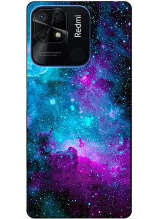 Силиконовий бампер чехол для xiaomi redmi 10c з рисунком галактика