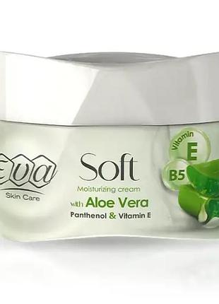 Eva skin care. мягкий увлажняющий крем с алоэ вера, пантенолом и витамином е. 170г.