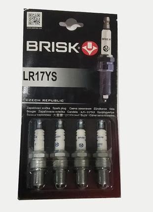 Свечи зажигания 2101-07, 2170, 2190 под газ brisk silver (lr17ys) серебряный электрод