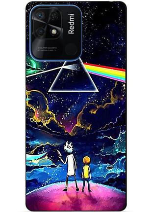 Силиконовый бампер чехол для xiaomi redmi 10c с рисунком rick and morty рик и морти