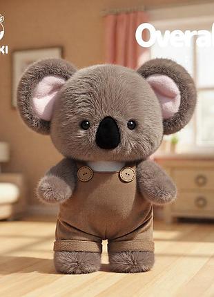 Мягкая плюшевая игрушка jooki overalls коала коричневый арт 1503 31 см