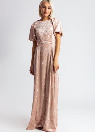 Нарядное вечернее платье длинное велюровое бархат1 фото