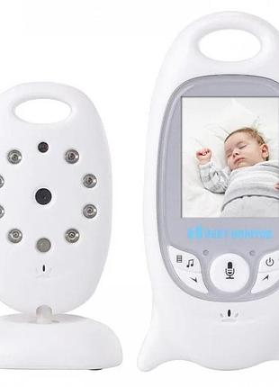 Видеоняня baby monitor vb 601 vb601 на аккумуляторах с двусторонней связью, мелодиями и термометром